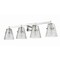 Z-Lite Analia Vanity, 4-Light, 36 In.W x 7.5 In.L x 9.25 In.H, Chrome/Clear Ribbed 1101-4V-CH - alternate 5